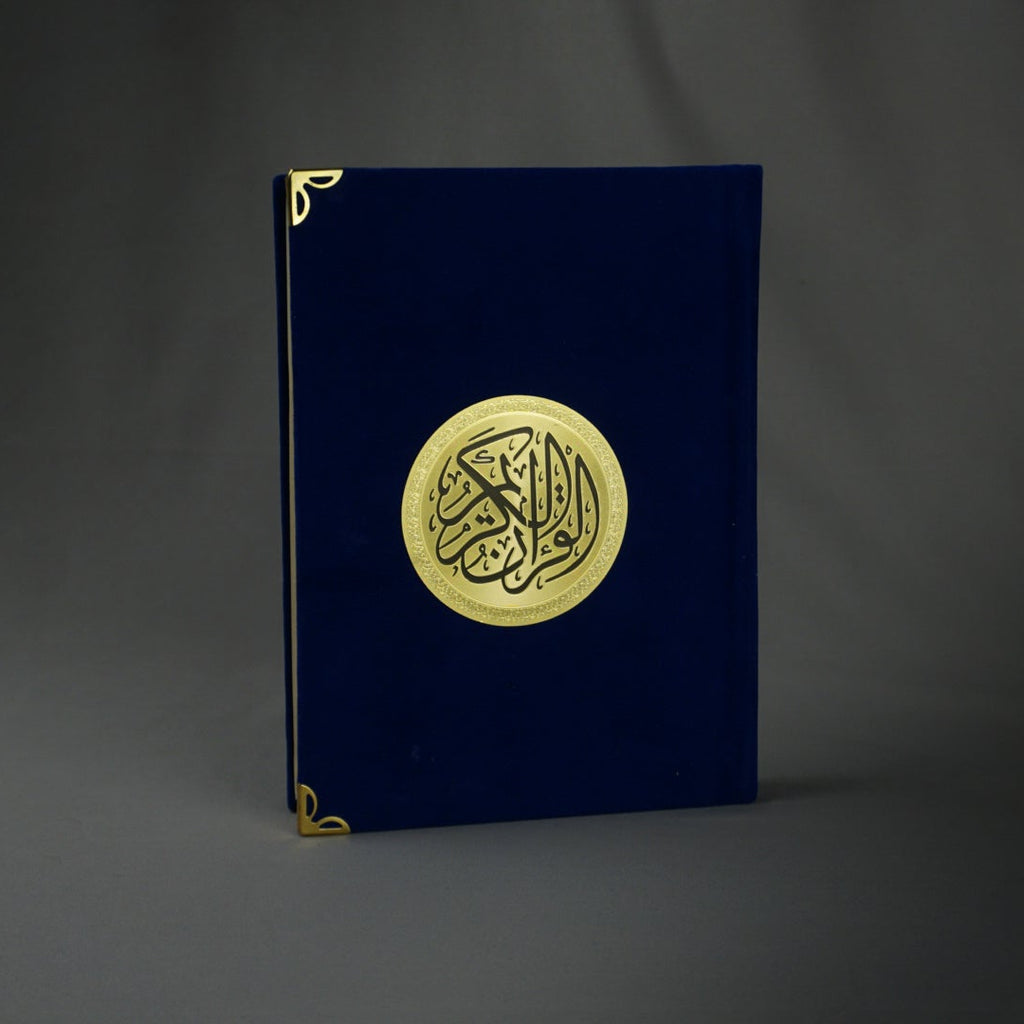 Qur'an Al-Karim en velours Bleu PF I Qur'ani
