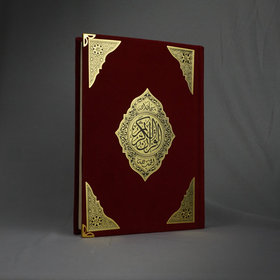 Qur'an Al-Karim en velours Rouge MF I Qur'ani